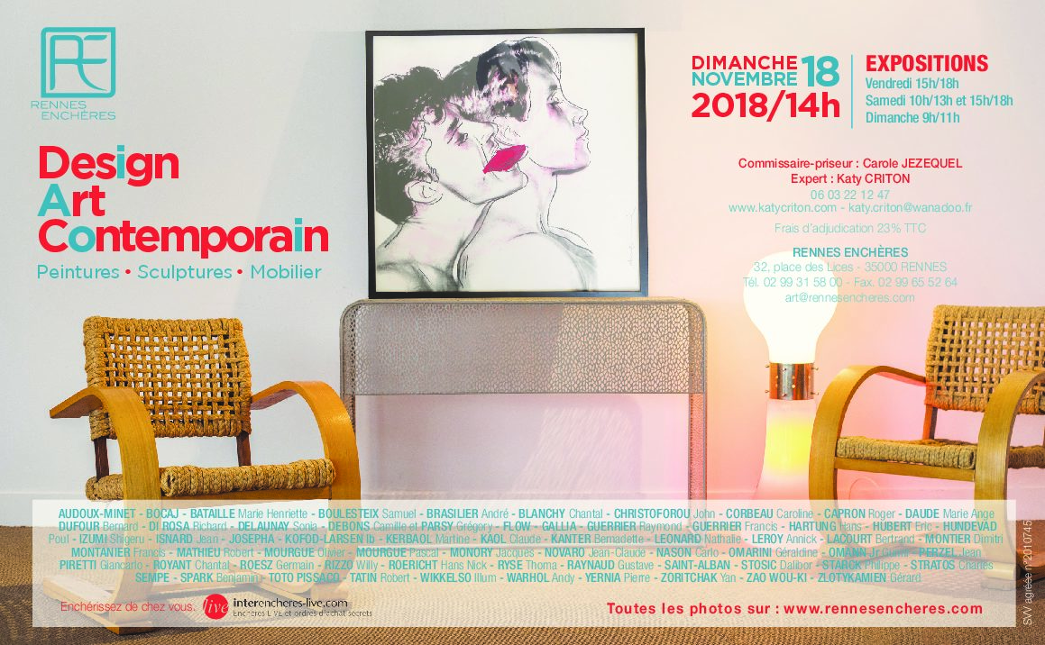 Vente aux enchères le 18 novembre 2018 Vente aux enchères le 18 novembre 2018